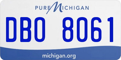 MI license plate DBO8061