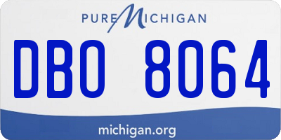 MI license plate DBO8064