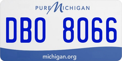 MI license plate DBO8066