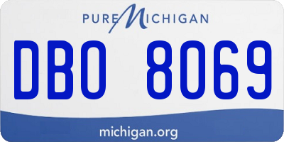 MI license plate DBO8069