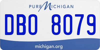 MI license plate DBO8079