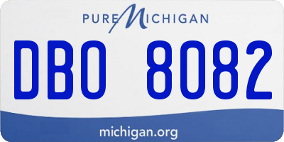 MI license plate DBO8082
