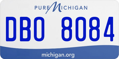 MI license plate DBO8084