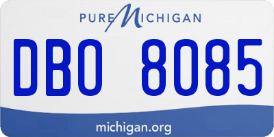 MI license plate DBO8085