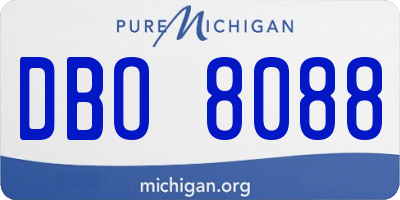 MI license plate DBO8088
