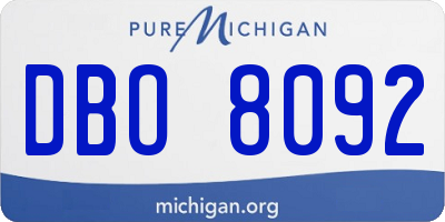 MI license plate DBO8092