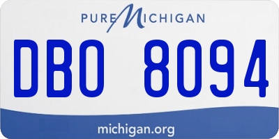 MI license plate DBO8094