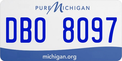MI license plate DBO8097