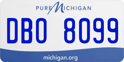 MI license plate DBO8099