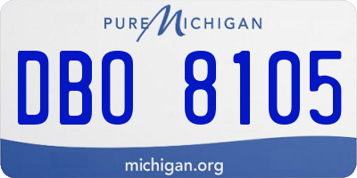 MI license plate DBO8105