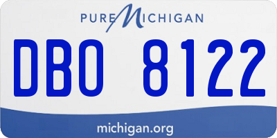 MI license plate DBO8122