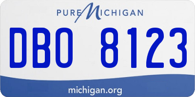 MI license plate DBO8123
