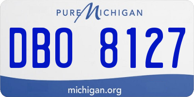 MI license plate DBO8127
