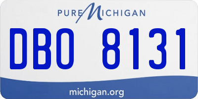 MI license plate DBO8131