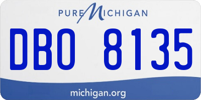 MI license plate DBO8135