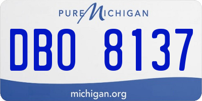 MI license plate DBO8137