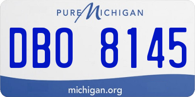 MI license plate DBO8145