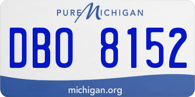 MI license plate DBO8152
