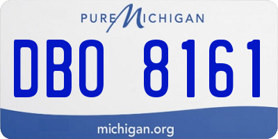 MI license plate DBO8161