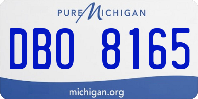 MI license plate DBO8165