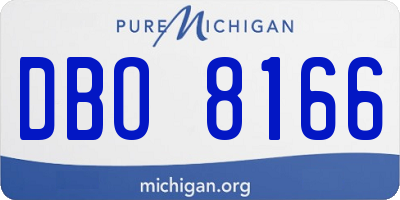 MI license plate DBO8166