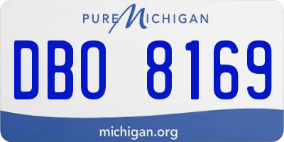 MI license plate DBO8169