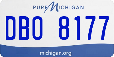 MI license plate DBO8177