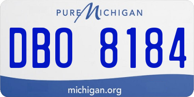 MI license plate DBO8184