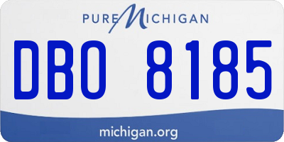 MI license plate DBO8185