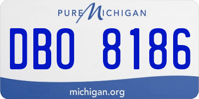 MI license plate DBO8186