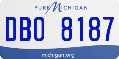 MI license plate DBO8187