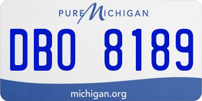 MI license plate DBO8189