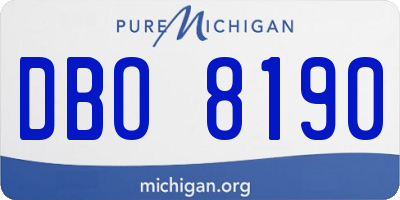 MI license plate DBO8190
