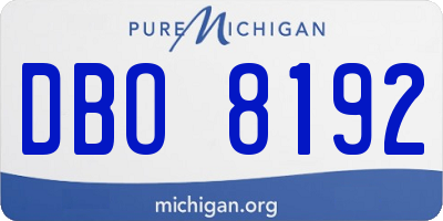 MI license plate DBO8192