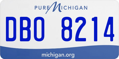 MI license plate DBO8214