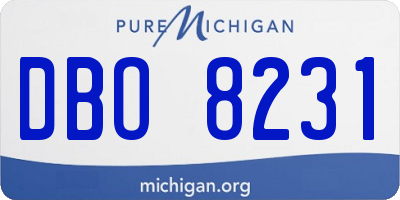 MI license plate DBO8231