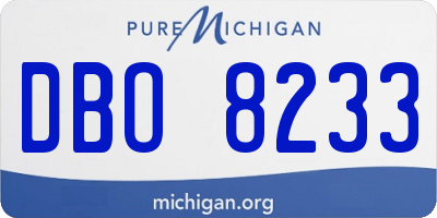 MI license plate DBO8233