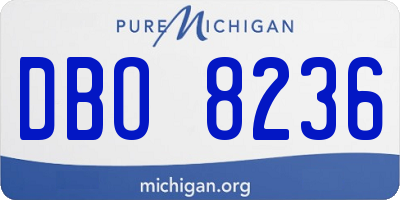 MI license plate DBO8236