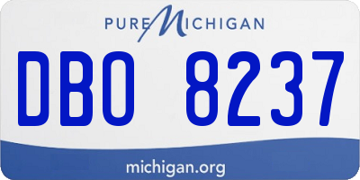 MI license plate DBO8237