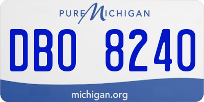 MI license plate DBO8240