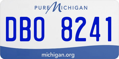 MI license plate DBO8241