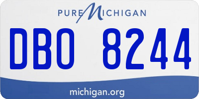 MI license plate DBO8244