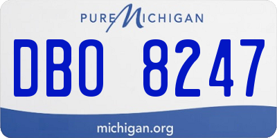 MI license plate DBO8247
