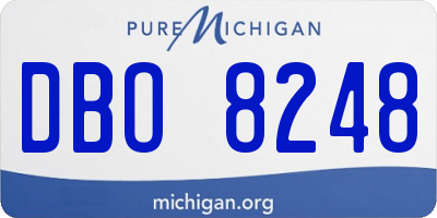 MI license plate DBO8248