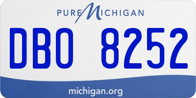 MI license plate DBO8252