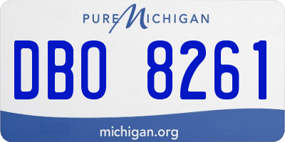 MI license plate DBO8261