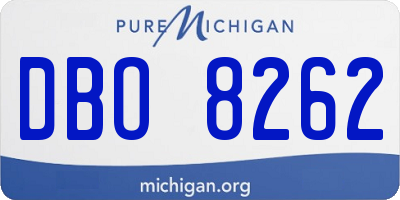 MI license plate DBO8262