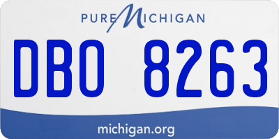 MI license plate DBO8263