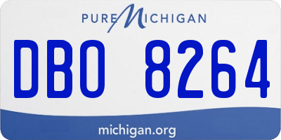 MI license plate DBO8264