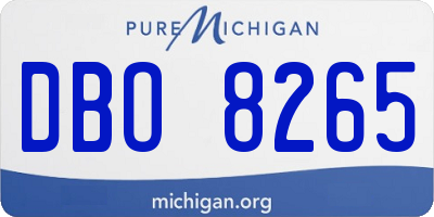 MI license plate DBO8265